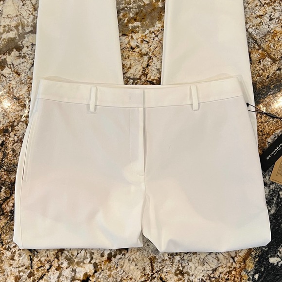 NWT Donna Karan Ivory/Winter White Ankle Zipper Slit Pants - SIZE 10 - Picture 3 of 10